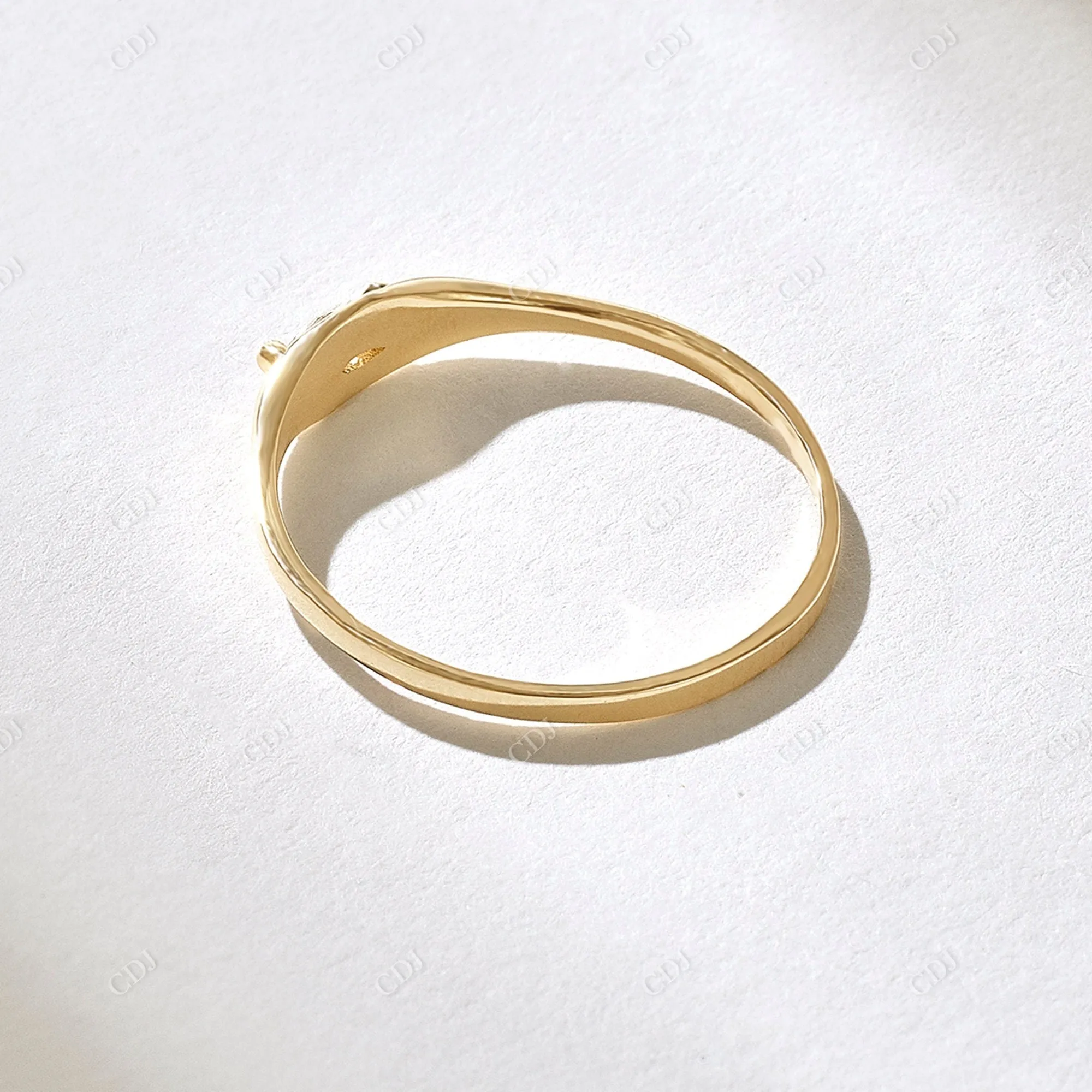 0.06CTW Marquise Lab Grown Diamond Signet Ring