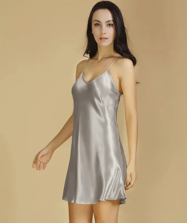 100% Natural Silk Slip Noisette Nightgown Women