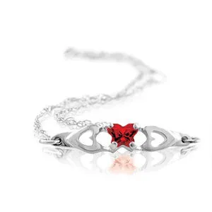 10K Yellow February Birthstone Bracelet