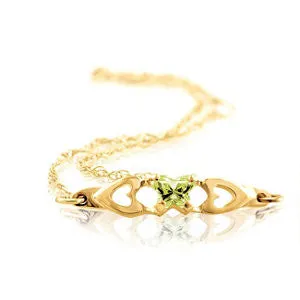 10K Yellow February Birthstone Bracelet