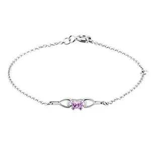 10K Yellow February Birthstone Bracelet