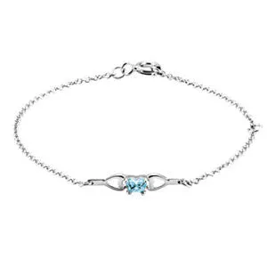 10K Yellow February Birthstone Bracelet