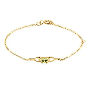 10K Yellow February Birthstone Bracelet
