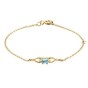 10K Yellow February Birthstone Bracelet