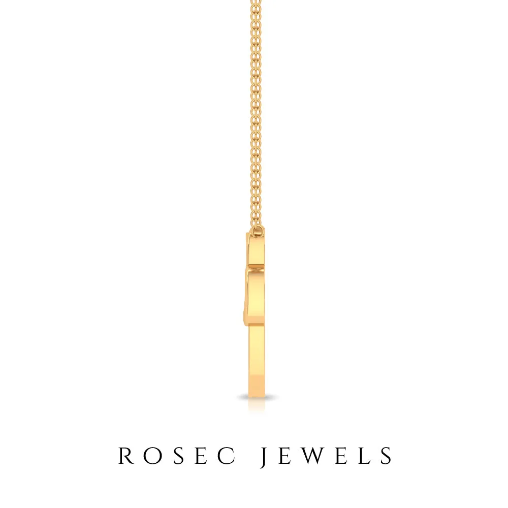 1/4 CT Interlocking Heart Diamond Pendant in Gold