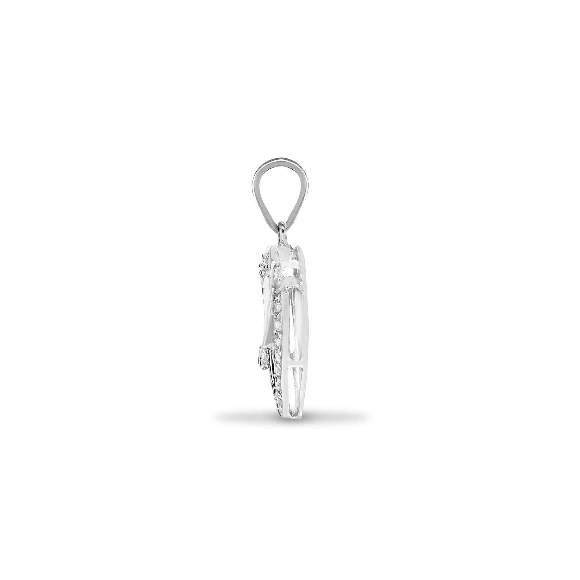 18ct White Gold Diamond Pendant