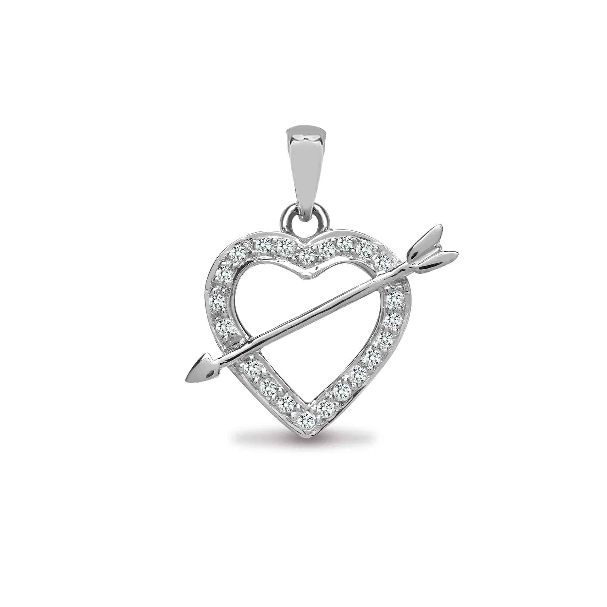 18ct White Gold Diamond Pendant