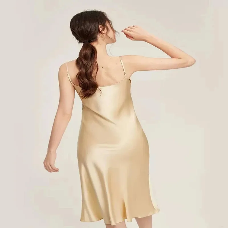 19MM Mulberry Silk - Elegant Sling Nightdress