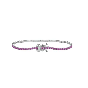 2mm Fuchsia Pink CZ Tennis Bracelet