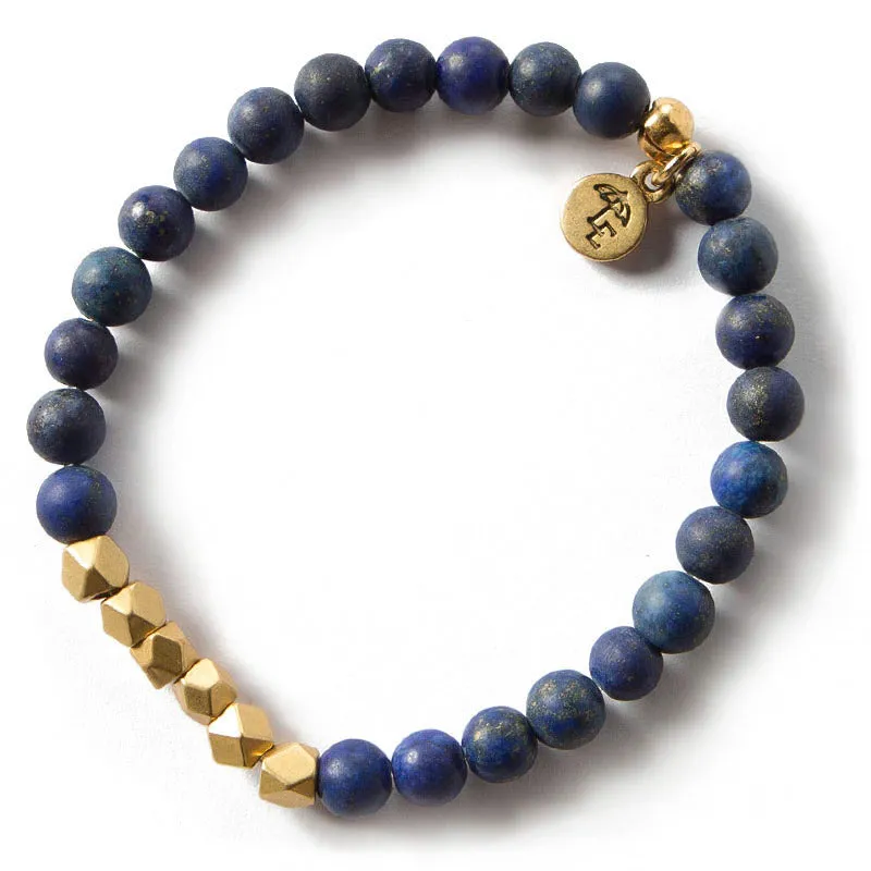 6mm Gemstone Bracelet - Lapis Lazuli