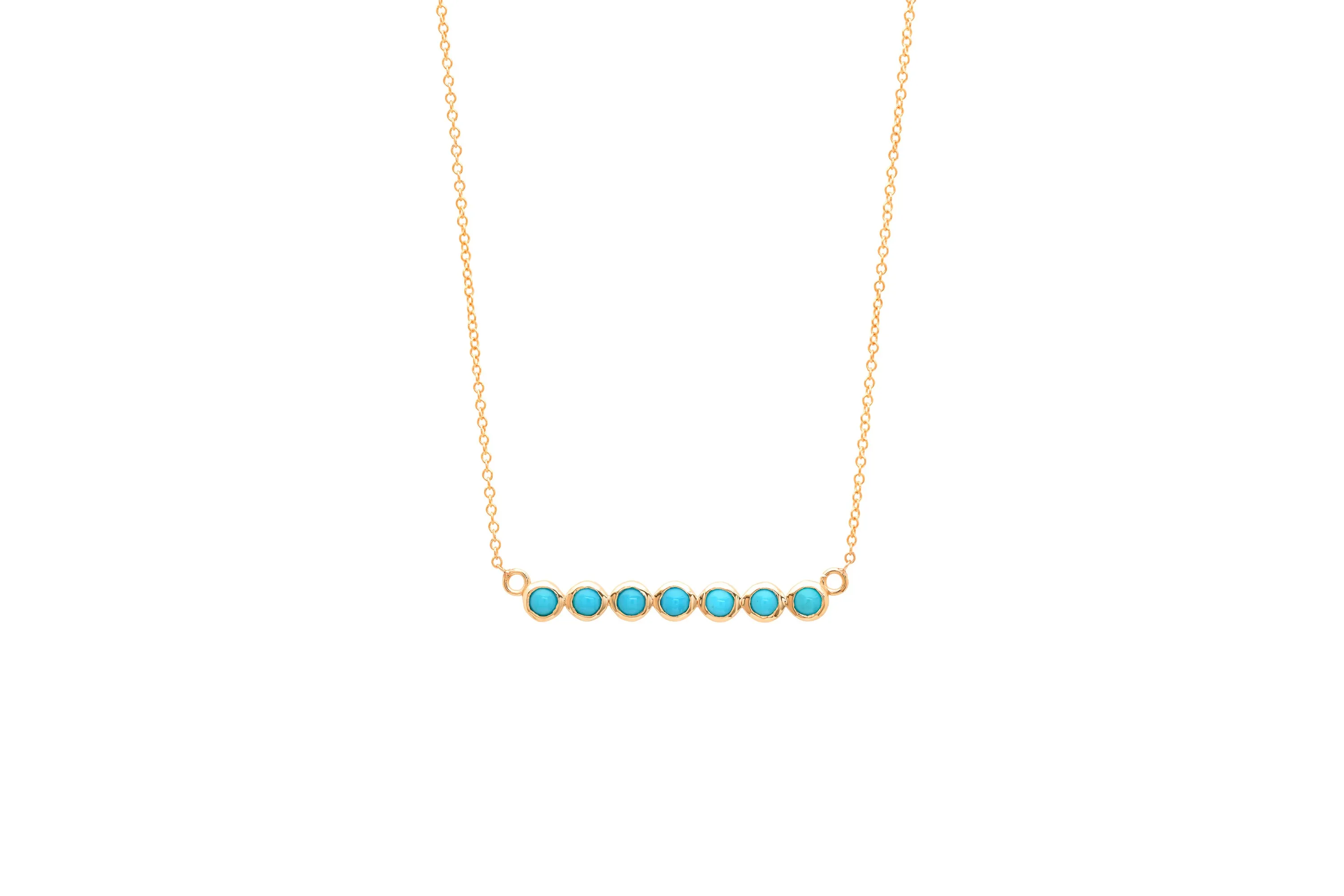 7 Turquoise Bar Necklace