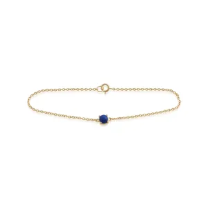 9 karat Gelbes Gold Onyx 7zoll Armband