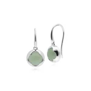 925er Sterlingsilber Jade Fallen/ Lang Ohrringe