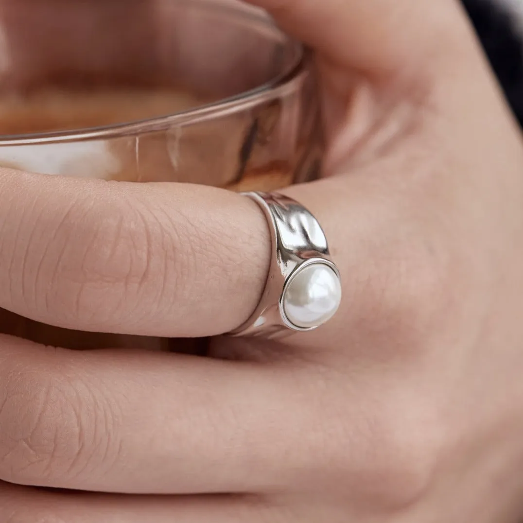 9mm Large Freshwater Pearl Dome Ring