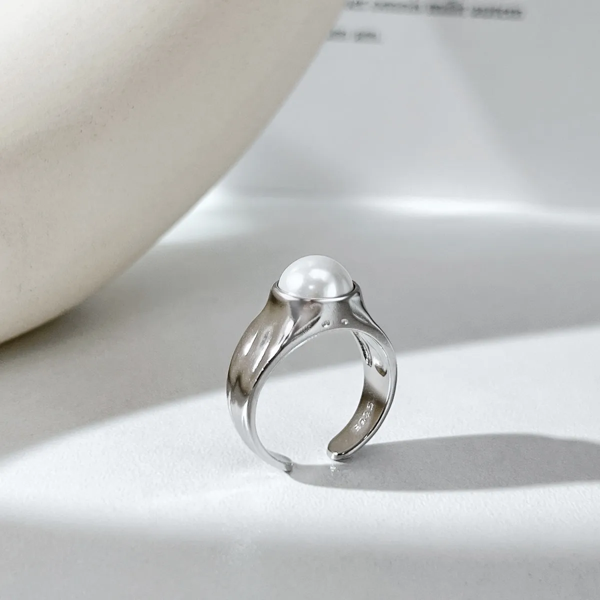 9mm Large Freshwater Pearl Dome Ring