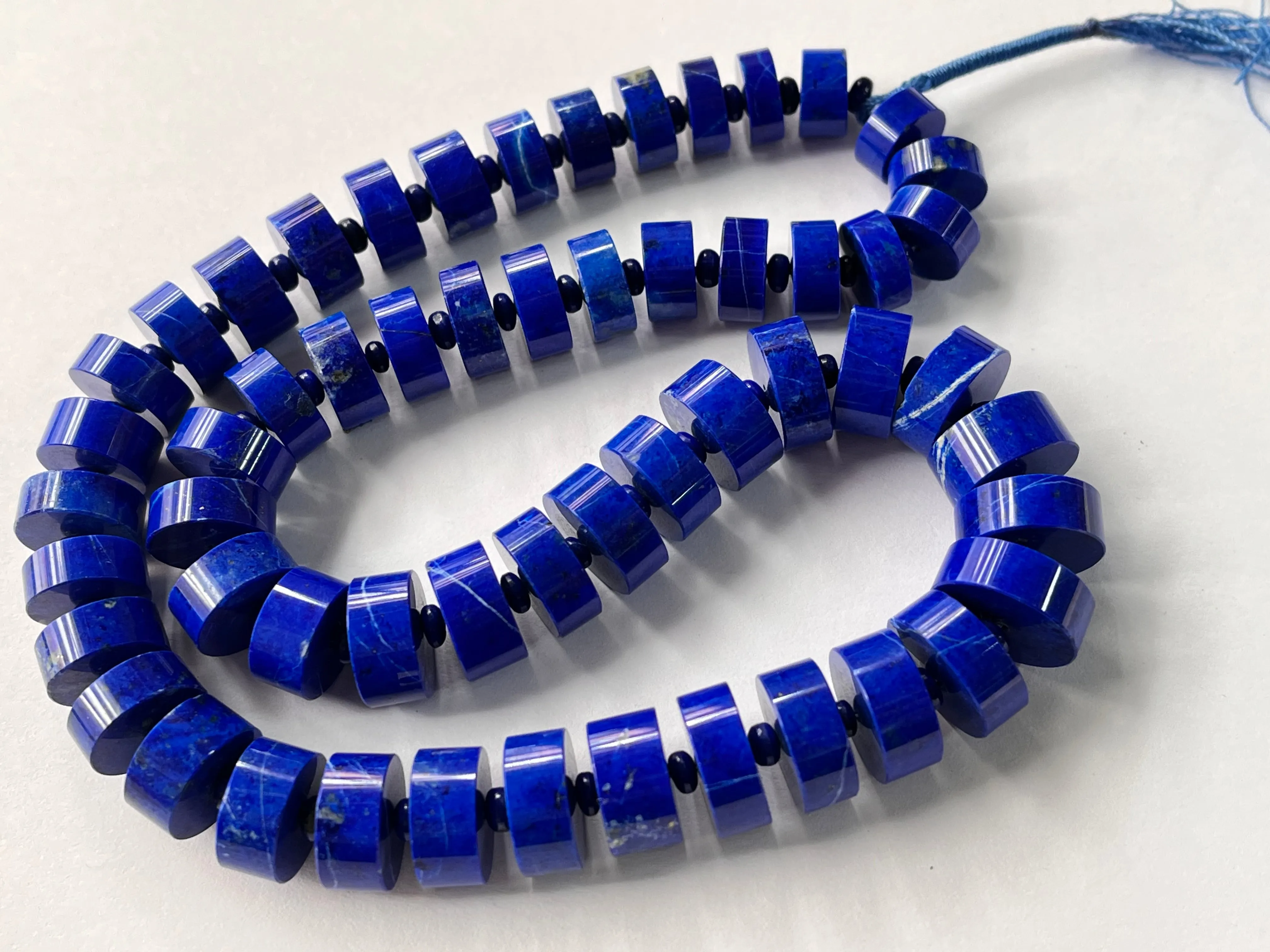 AAA Lapis Lazuli Smooth tyre shape beads
