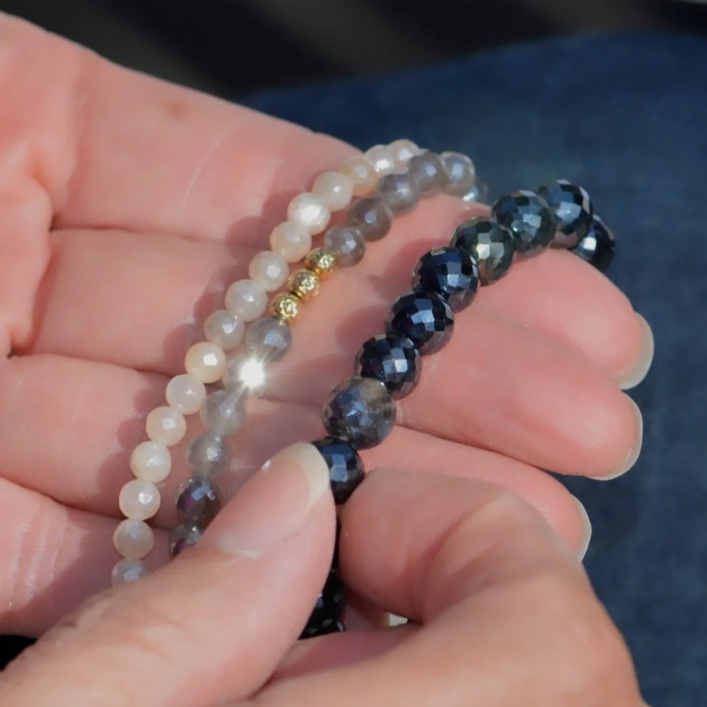 Elegant Adia Gemstone Stacking Bracelet