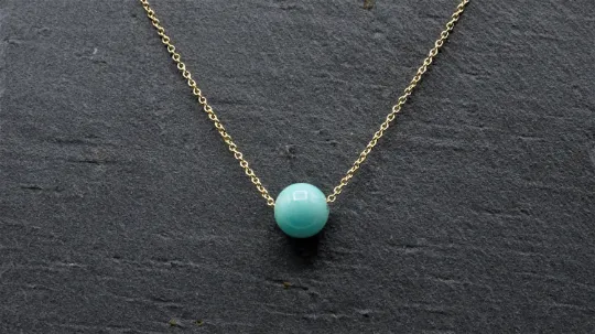 Amazonite Floating Necklace - Fidget Necklace