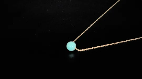 Amazonite Floating Necklace - Fidget Necklace
