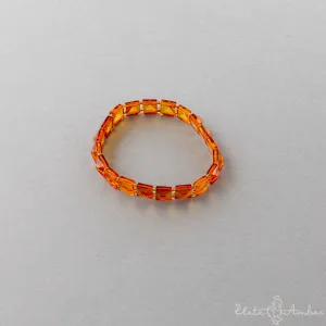 Amber bracelet "Honey pyramid"