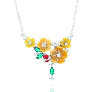 Amber Magnolia Necklace