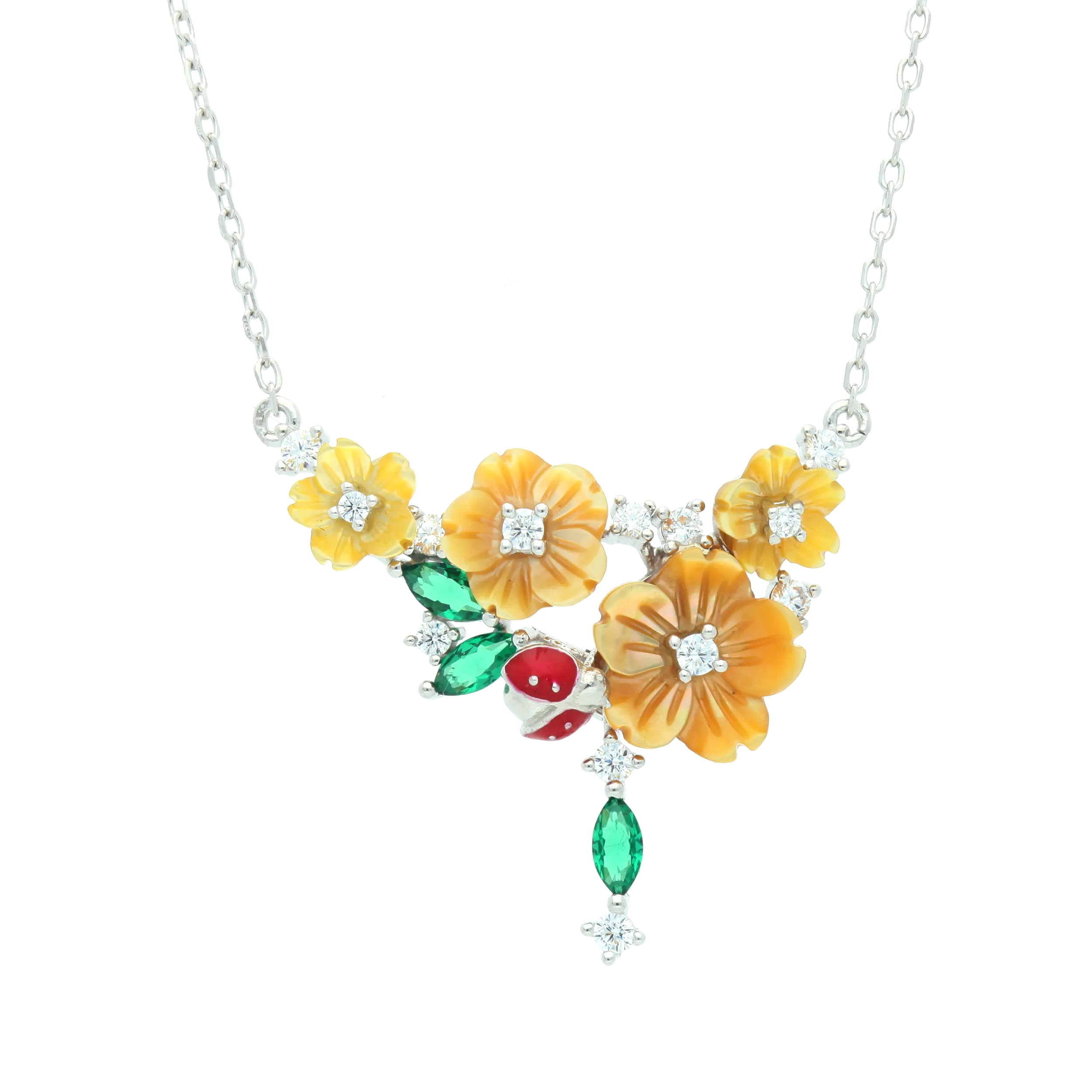 Amber Magnolia Necklace