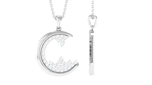 Antique Moissanite Cluster C Initial Pendant
