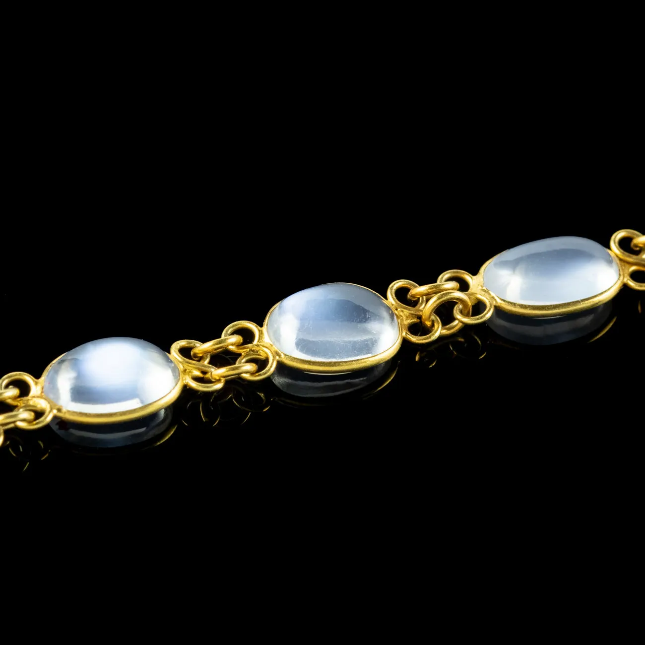 Antique Victorian Moonstone Bracelet 18ct Gold 12ct Total