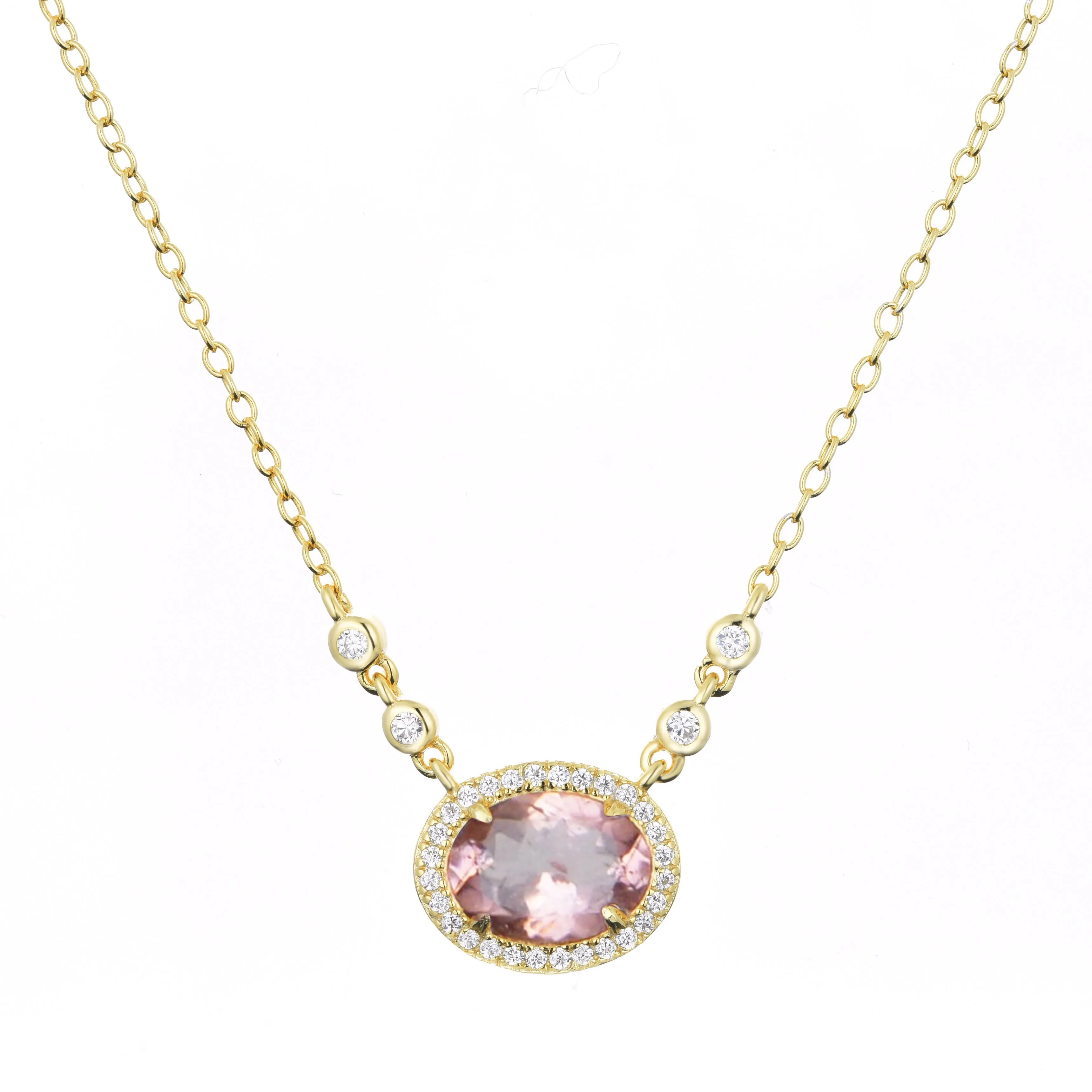 Aura Tourmaline Gemstone Necklace