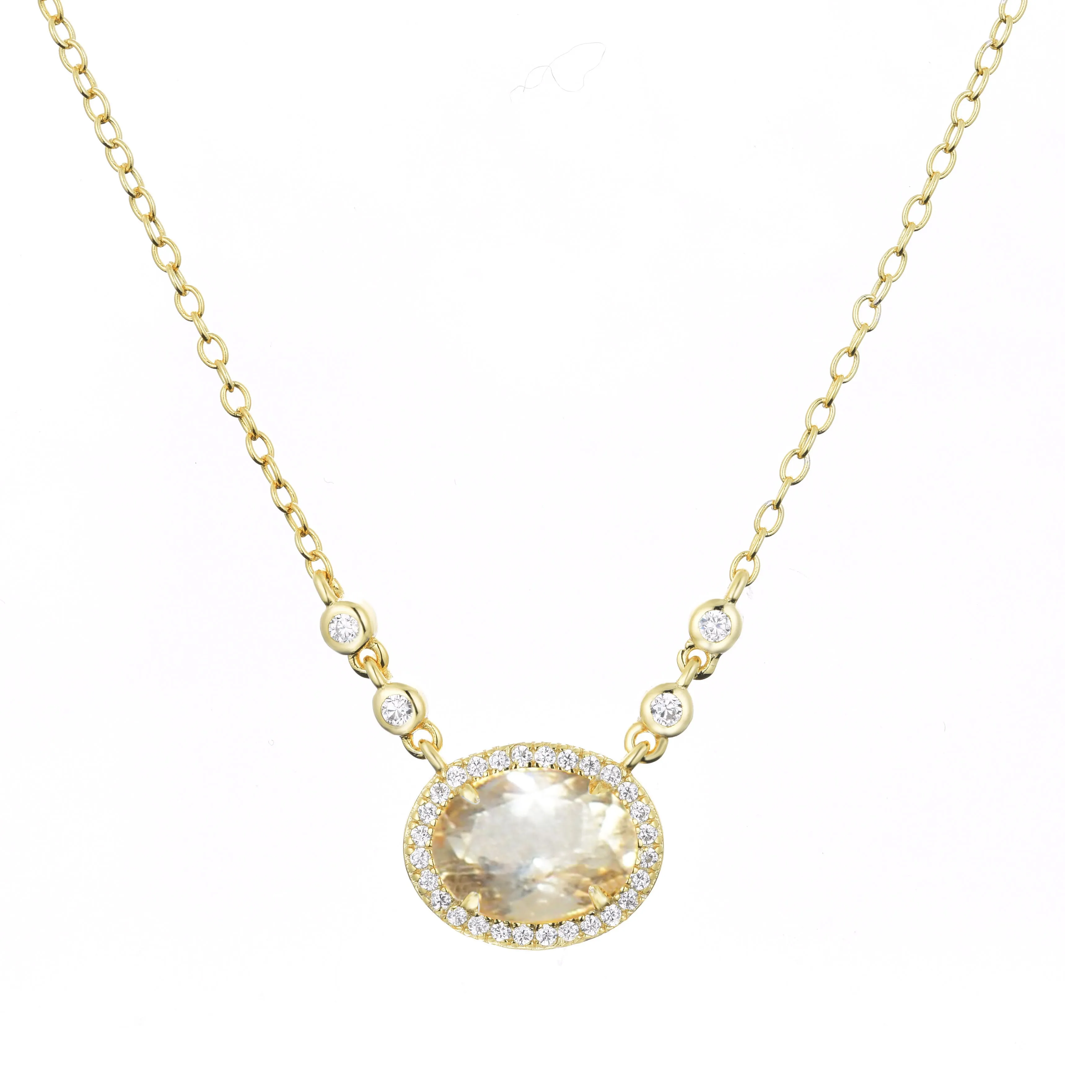 Aura Tourmaline Gemstone Necklace