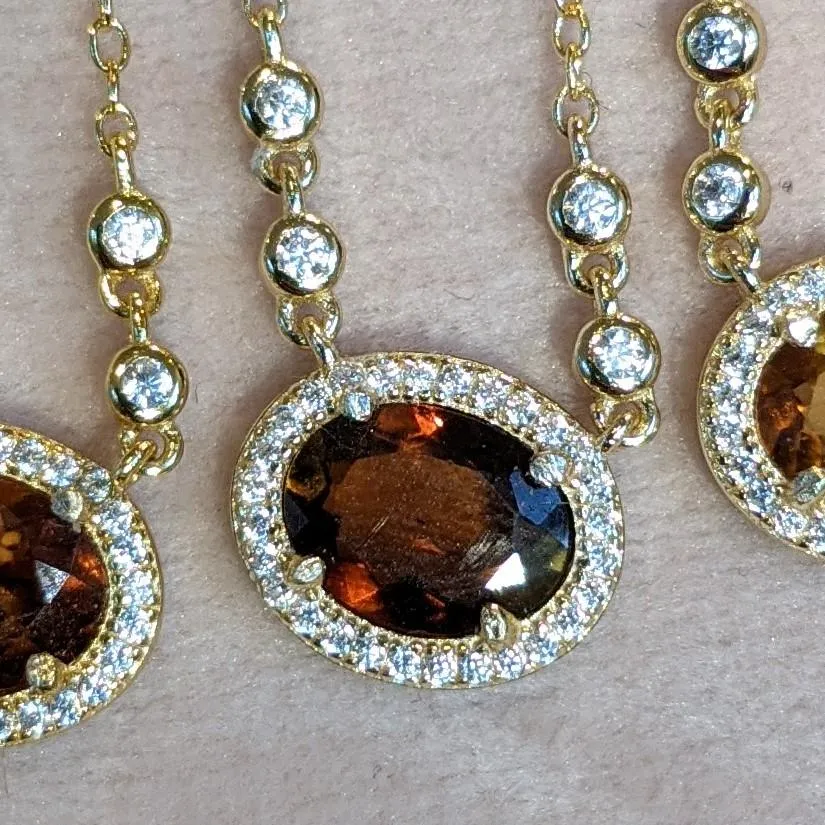 Aura Tourmaline Gemstone Necklace
