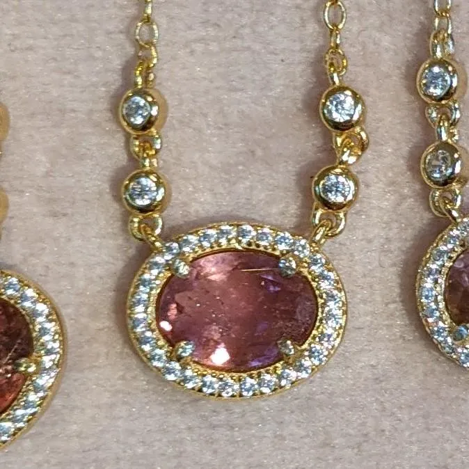 Aura Tourmaline Gemstone Necklace