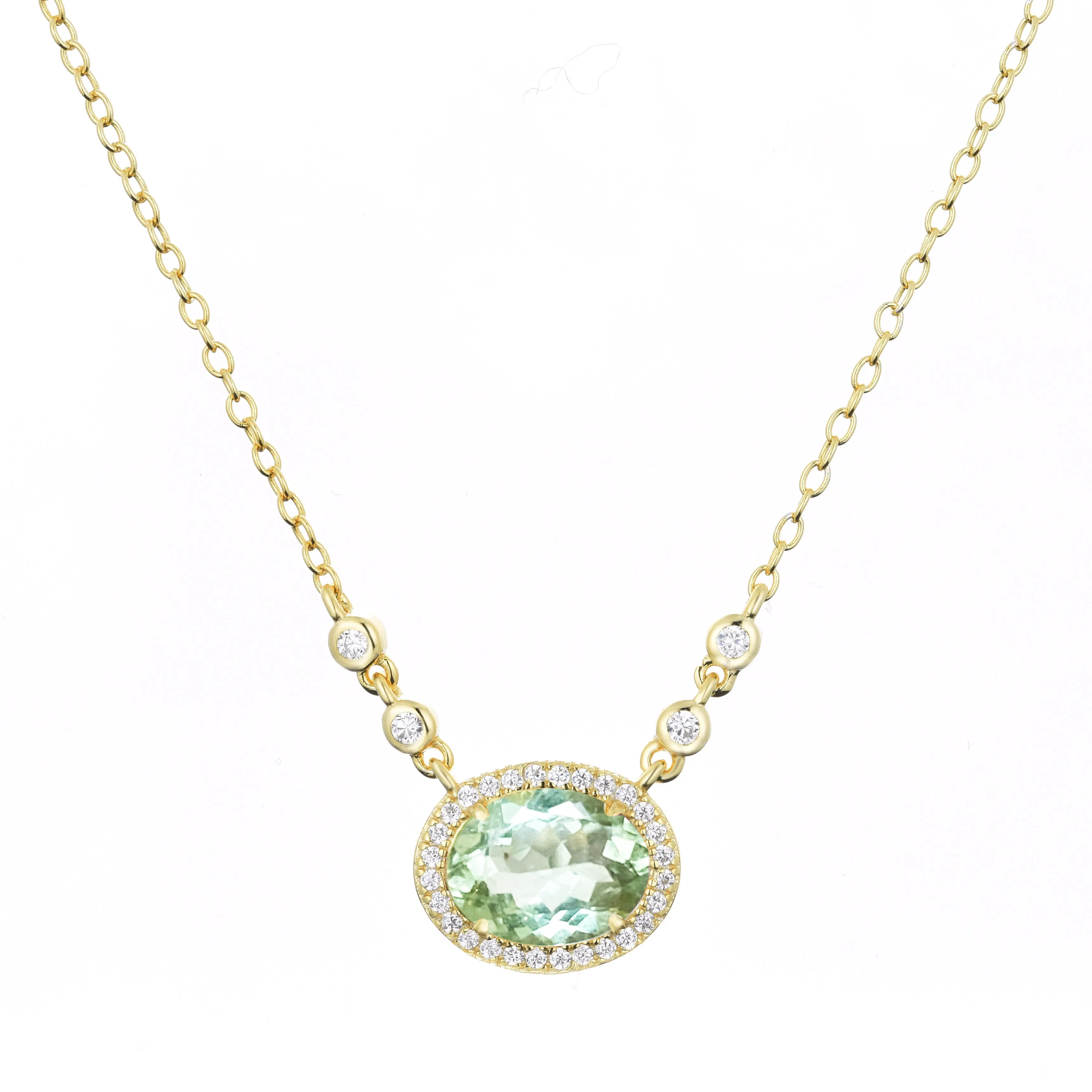 Aura Tourmaline Gemstone Necklace