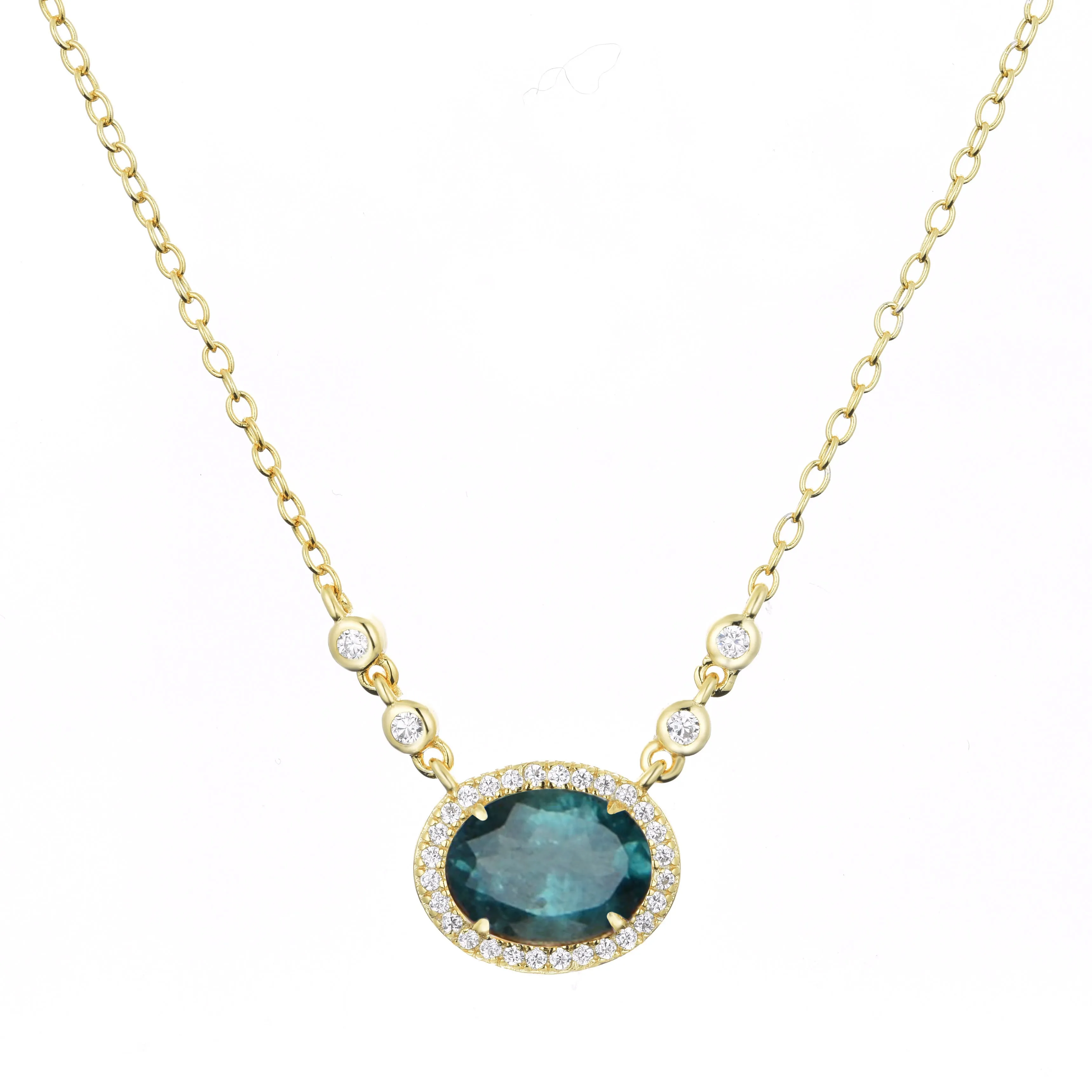 Aura Tourmaline Gemstone Necklace