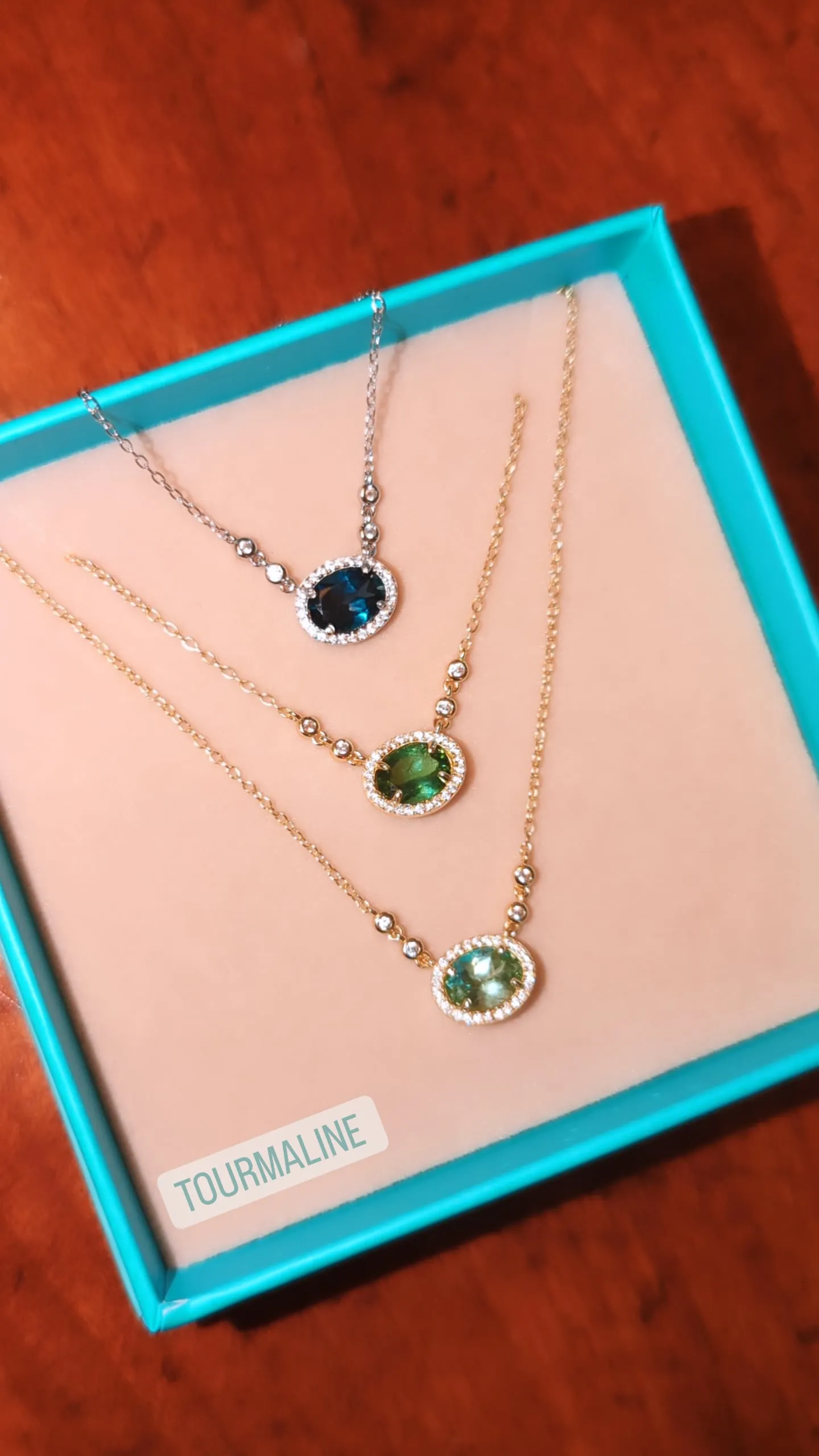 Aura Tourmaline Gemstone Necklace
