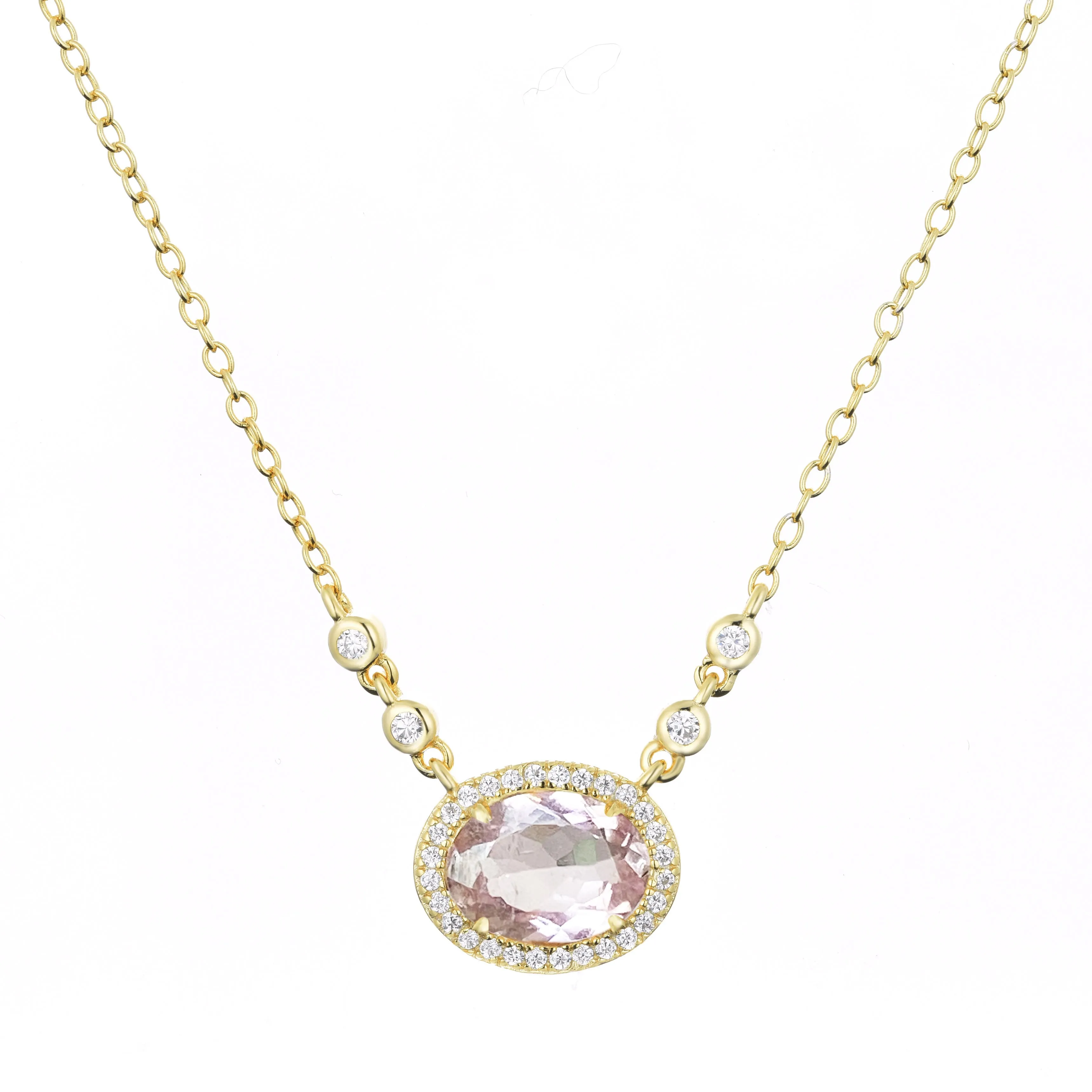 Aura Tourmaline Gemstone Necklace