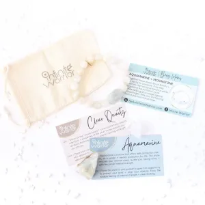 Baby Maker Fertility Crystal Kit | Aquamarine   Moonstone   Clear Quartz