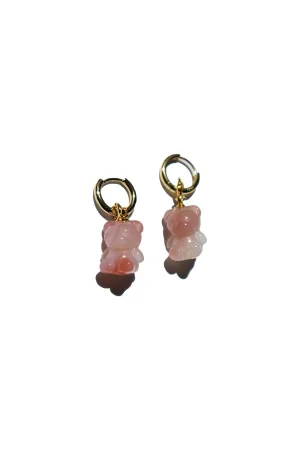 Bear — Agate Charm Earrings