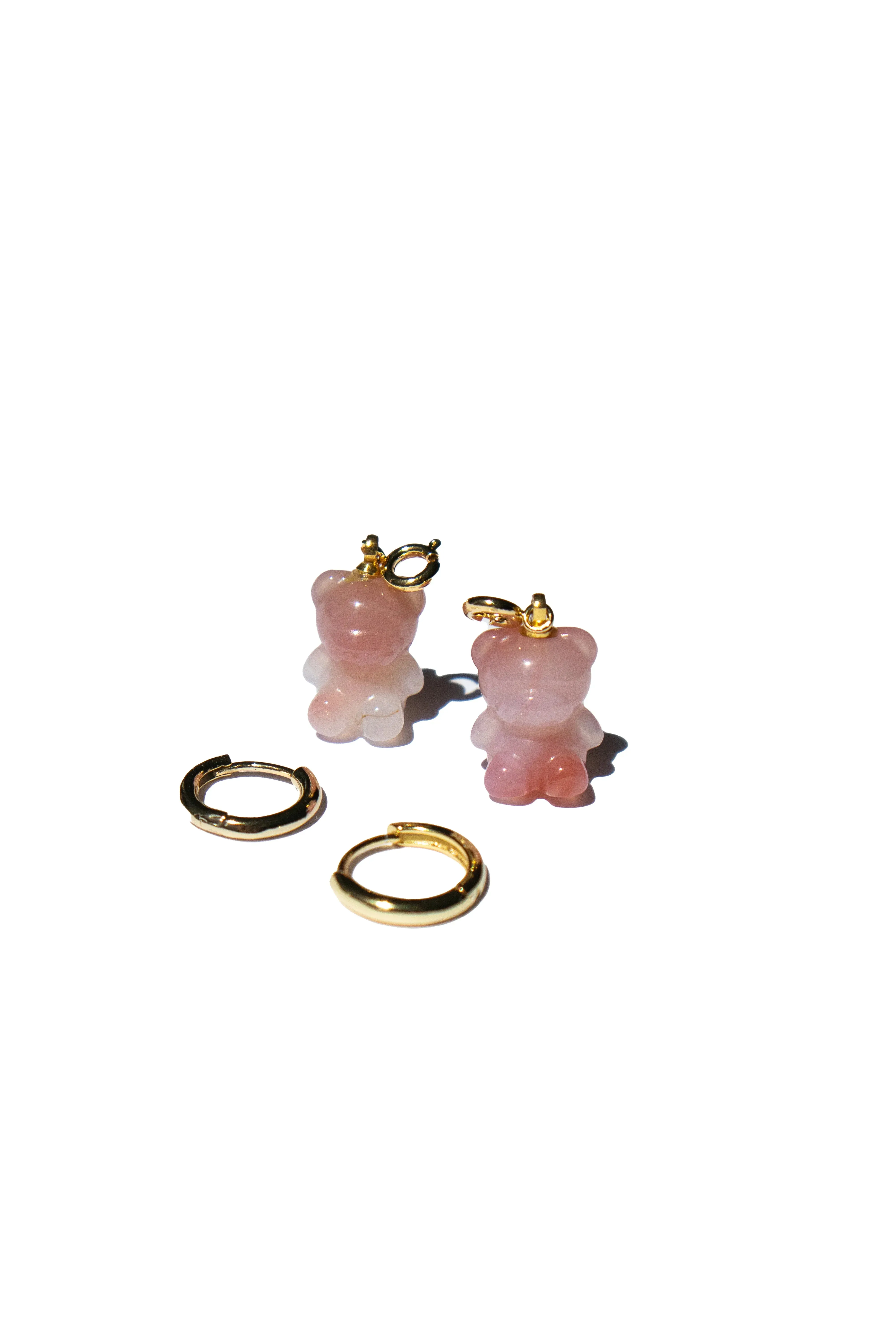 Bear — Agate Charm Earrings