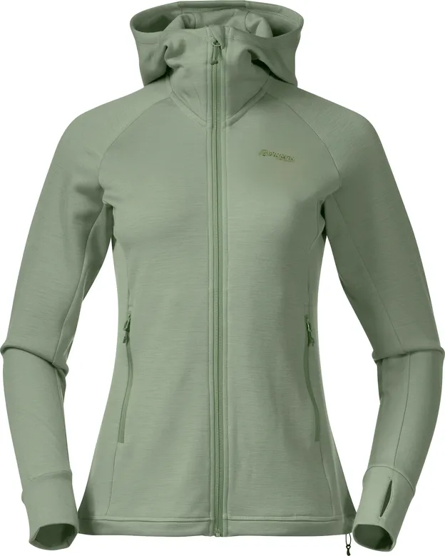 Bergans Women&#x27;s Ulstein Wool Hood Jacket Jade Green | Buy Bergans Women&#x27;s Ulstein Wool Hood Jacket Jade Green here | Outnorth