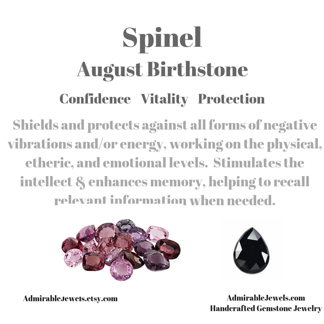 Black Spinel Bar Necklace