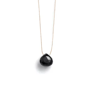 Black Spinel Fine Cord Necklace