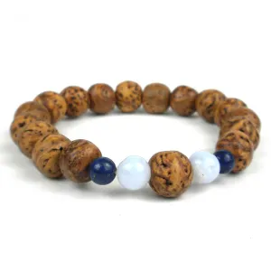 Blue Lace Bodhi Wrist Mala Bracelet Global Groove