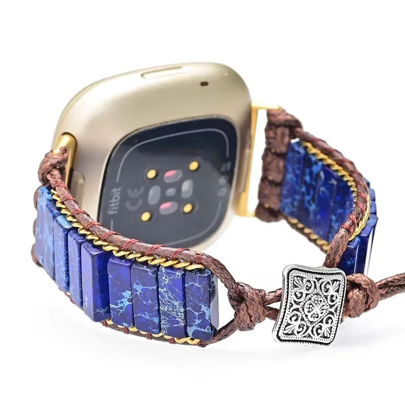 Bracelet de Montre Azure Lapis Lazuli pour Fitbit Versa 3 / Sense