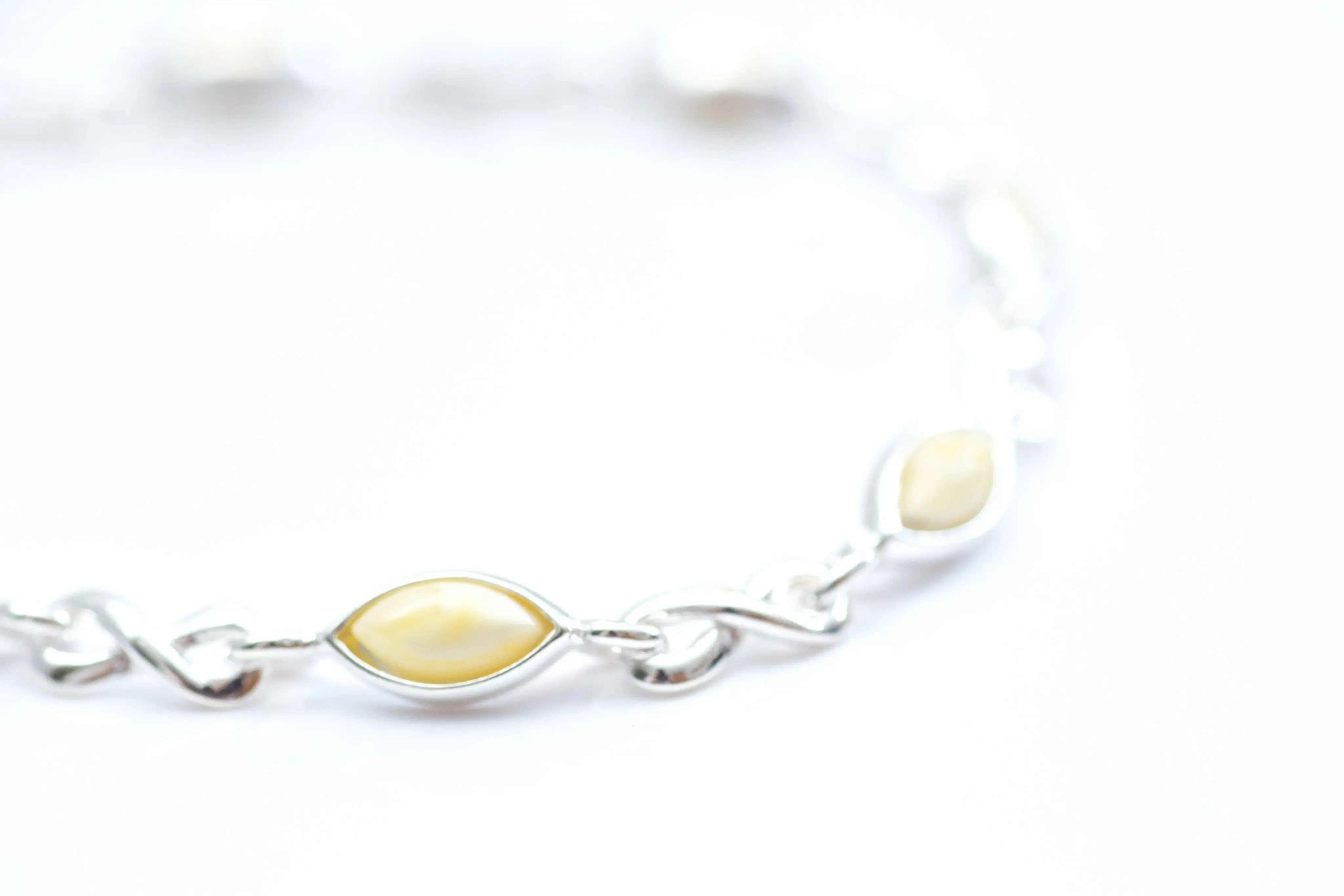 Butterscotch Amber Infinity Bracelet