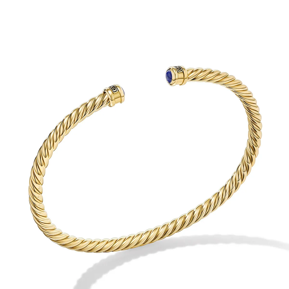 Cablespira Cuff Bracelet in 18K Yellow Gold with Lapis