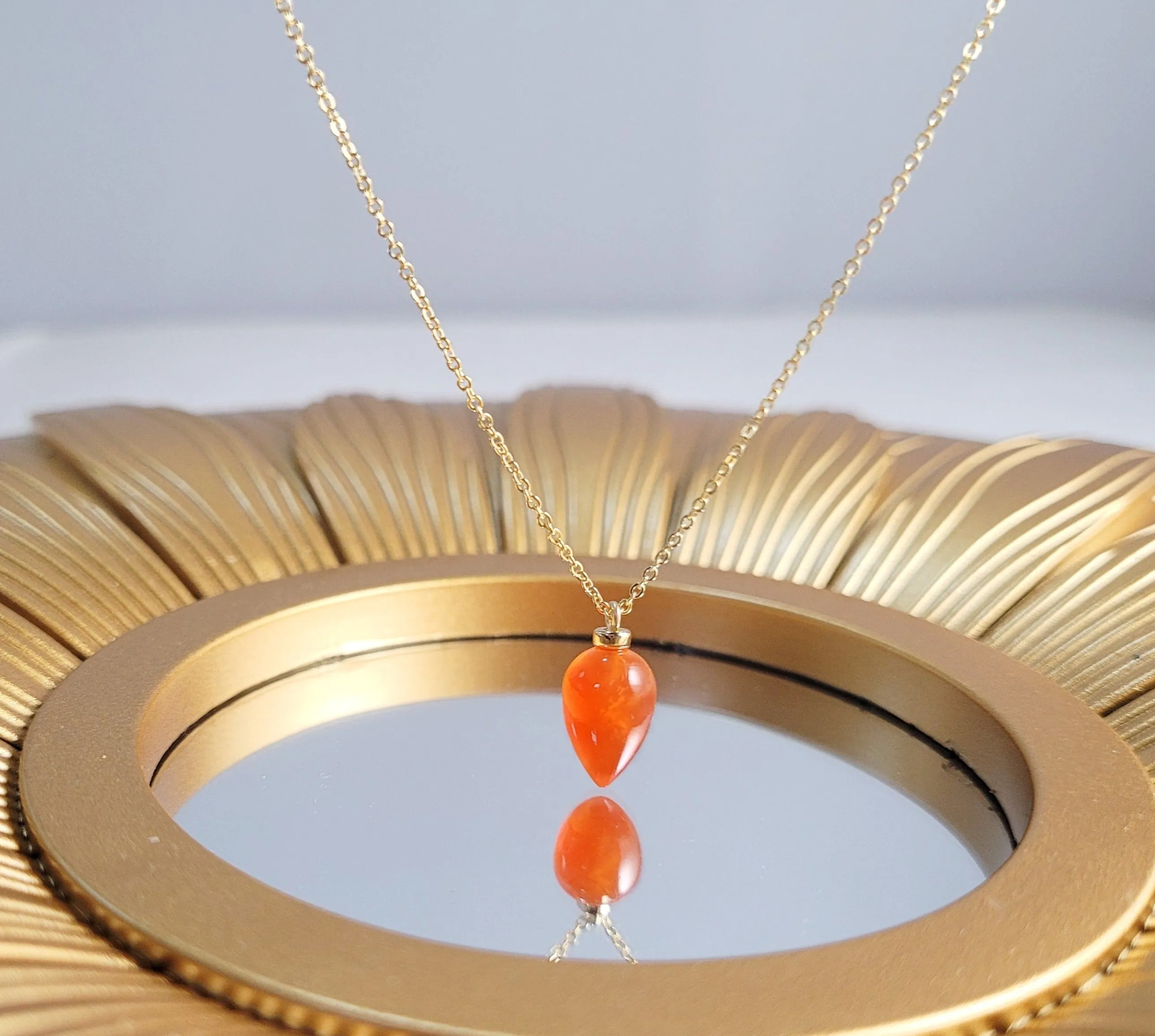 Carnelian Pendant Necklace