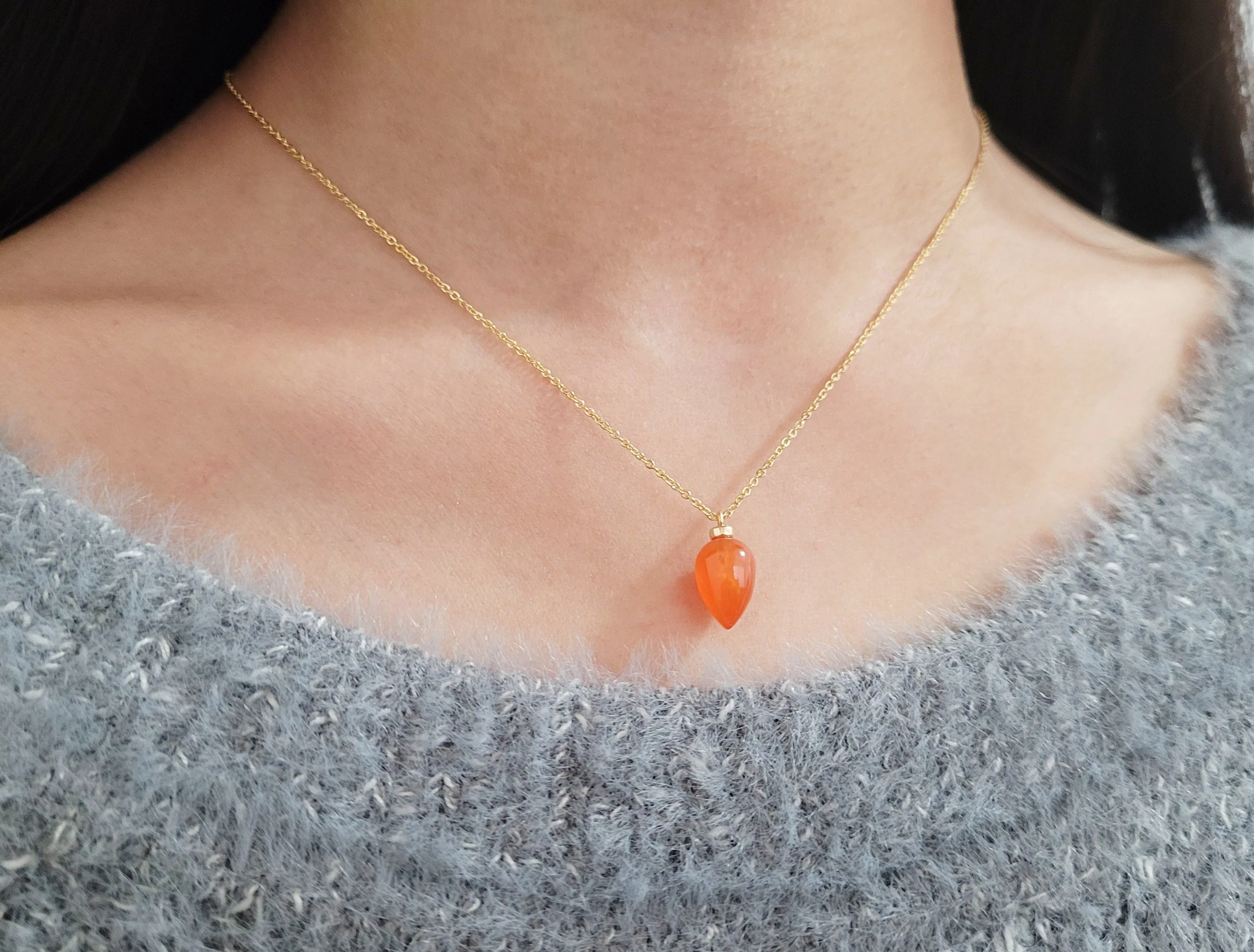 Carnelian Pendant Necklace