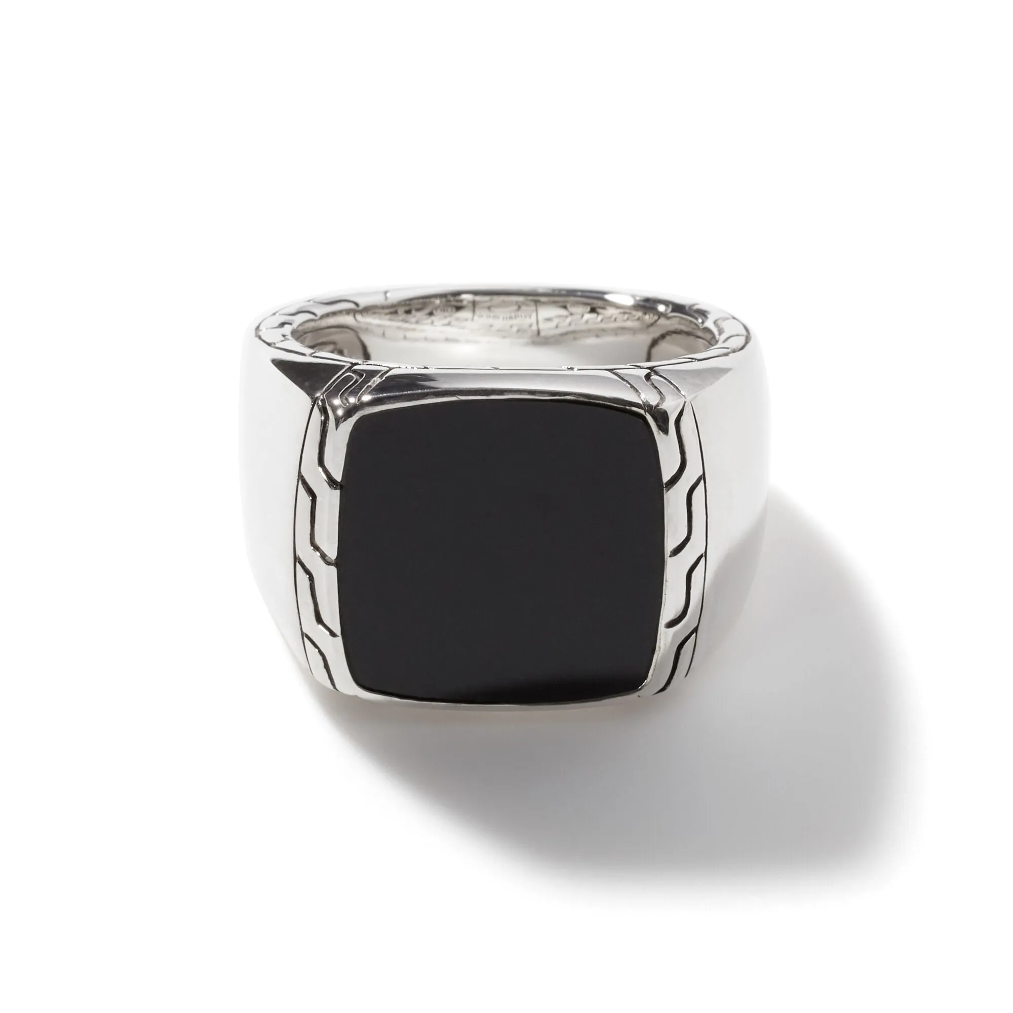 Carved Chain Signet Ring