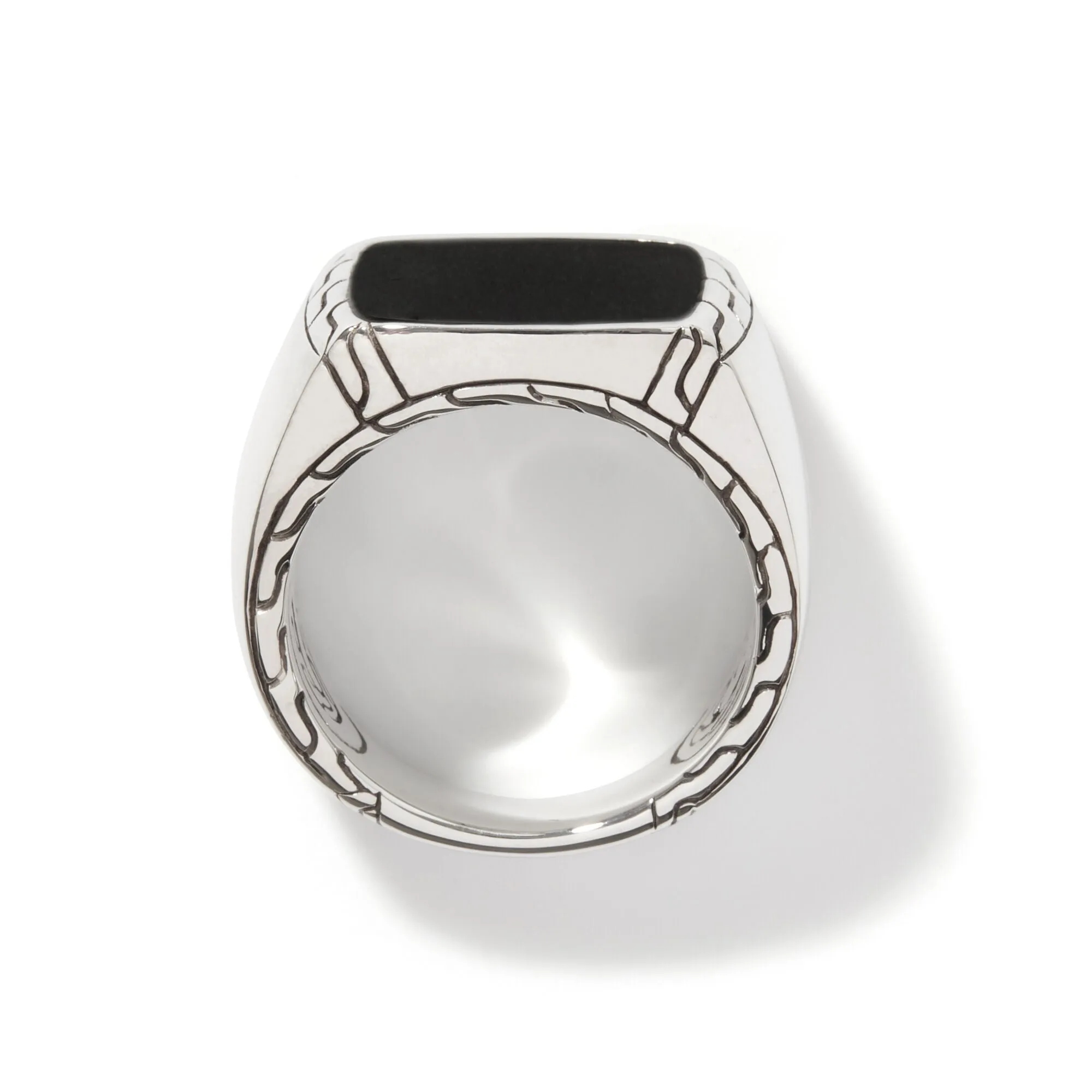 Carved Chain Signet Ring